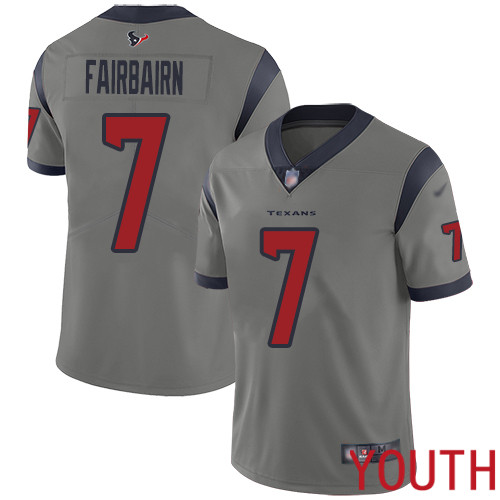 Houston Texans Limited Gray Youth Ka imi Fairbairn Jersey NFL Football #7 Inverted Legend